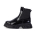 Left side view of Junior Women Kenzi Chelsea Patent Leather Black