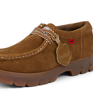 Detail view (close-up) of Adult Unisex Lennon Wall Suede Tan