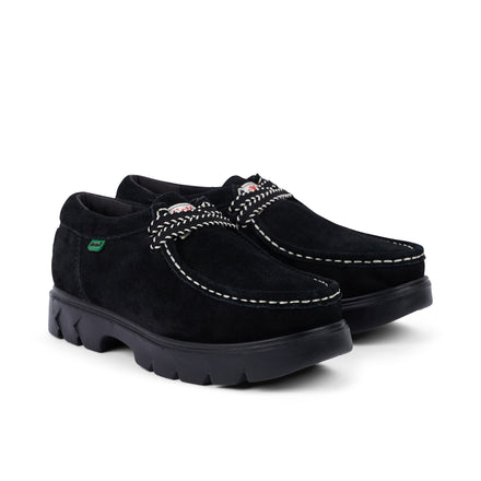 Front ¾ right of Adult Unisex Lennon Wall Suede Black