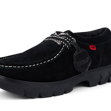 Detail view (close-up) of Adult Unisex Lennon Wall Suede Black