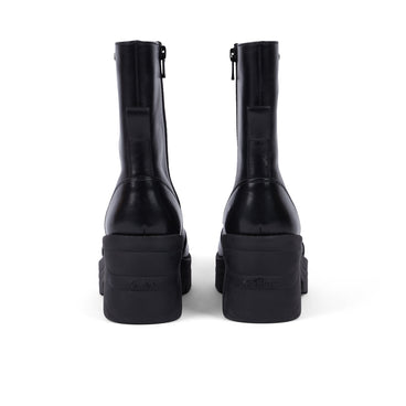 Back view of Adult Women Edie Boot Leather Black