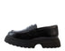 Left side view of Junior Girls Kenzi Loafer Leather Black