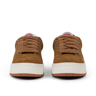 Front view of Adult Unisex 70 Lo Suede Tan