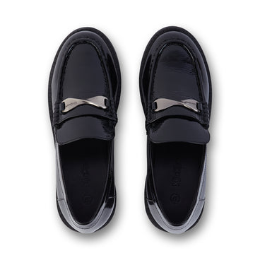 Detail view (Top view mapped) of Adult Women Edie Loafer Patent Leather Black