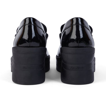 Back view of Adult Women Edie Loafer Patent Leather Black