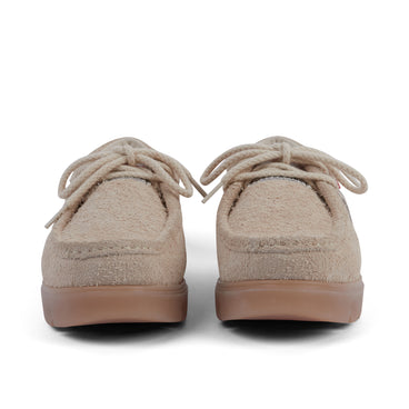 Front view of Adult Unisex Lennon Wall Suede Off White