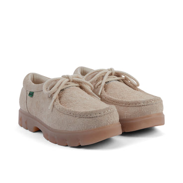 Front ¾ right of Adult Unisex Lennon Wall Suede Off White