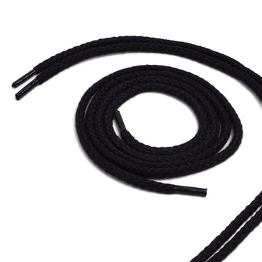 Front ¾ right of Junior Unisex Cotton laces Black