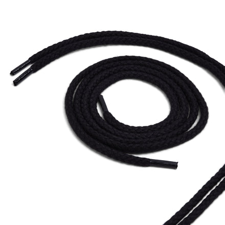 Front ¾ right of Junior Unisex Cotton laces Black