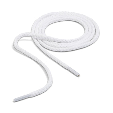 Front ¾ right of Adult Unisex Cotton Laces White