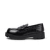 Left side view of Adult Female Kori Loafer Croc Leather Black