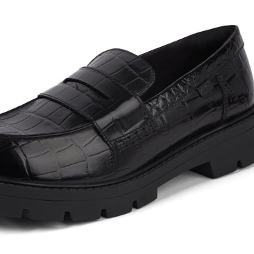 Detail view (close-up) of Adult Female Kori Loafer Croc Leather Black