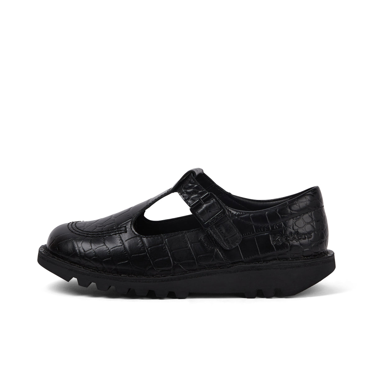 Female Kick Tbar Croc Leather