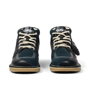Front view of Adult Unisex Kick Hi Stitch Boots Navy