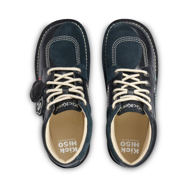 Detail view (Top view mapped) of Adult Unisex Kick Hi Stitch Boots Navy