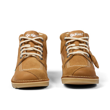 Front view of Adult Unisex Kick Hi Stitch Boots Tan