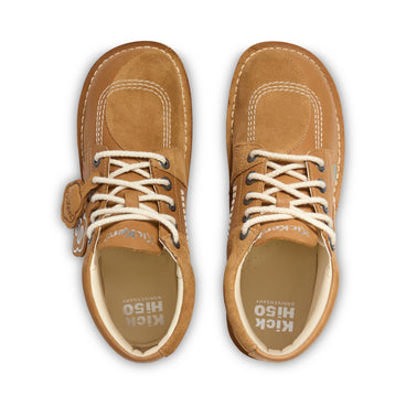 Detail view (Top view mapped) of Adult Unisex Kick Hi Stitch Boots Tan