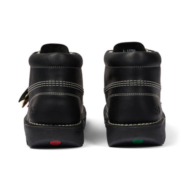 Back view of Adult Unisex Kick Hi Goldie Boots Black