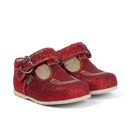 Baby Unisex Kick T Glitter Shoes Red