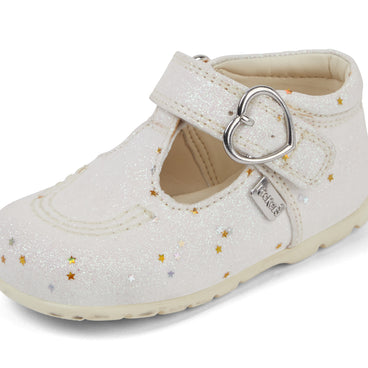 Detail view (close-up) of Baby Unisex Kick T Glitter Shoes White