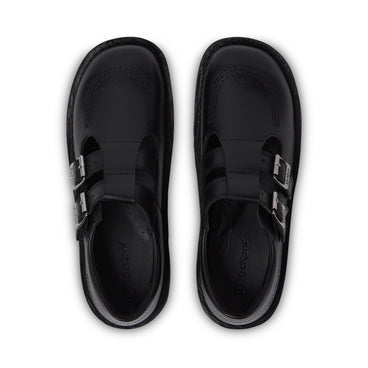 Detail view (Top view mapped) of Adult Womens Kick T Double Leather Black