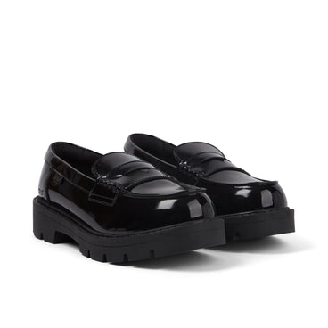 Front ¾ right of Adult Female Kori Loafer Patent Leather Black