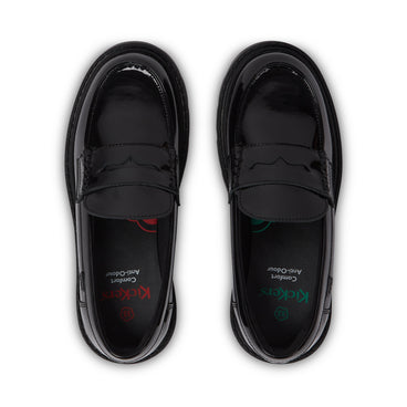 Detail view (Top view mapped) of Adult Female Kori Loafer Patent Leather Black