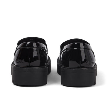Back view of Adult Female Kori Loafer Patent Leather Black
