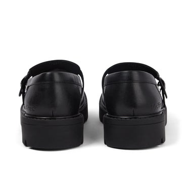 Back view of Adult Female Kori Monk Strap Leather Black