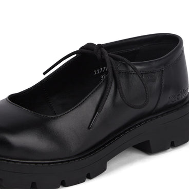 Detail view (close-up) of Adult Womens Kori Mj Lace Leather Black