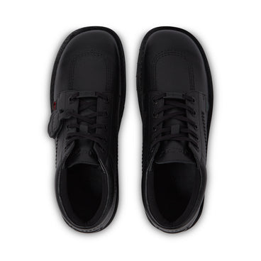 Detail view (Top view mapped) of Adult Mens Kick Hi Tab Leather Boots Black