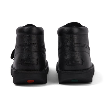 Back view of Adult Mens Kick Hi Tab Leather Boots Black