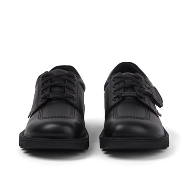 Front view of Adult Mens Kick Lo Tab Leather Shoes Black