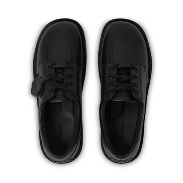 Detail view (Top view mapped) of Adult Mens Kick Lo Tab Leather Shoes Black