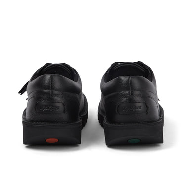 Back view of Adult Mens Kick Lo Tab Leather Shoes Black
