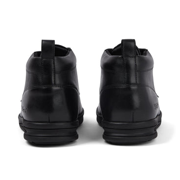Back view of Adult Mens Troiko Hi Leather Boots Black