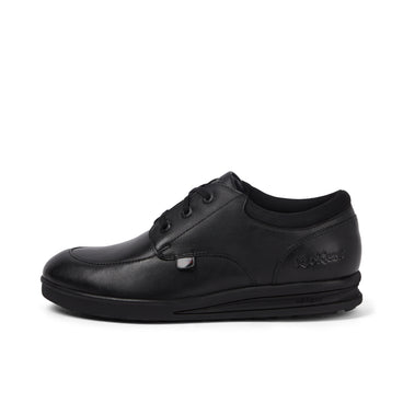Left side view of Adult Mens Troiko Lo Leather Shoes Black