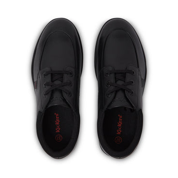 Detail view (Top view mapped) of Adult Mens Troiko Lo Leather Shoes Black