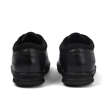 Back view of Adult Mens Troiko Lo Leather Shoes Black