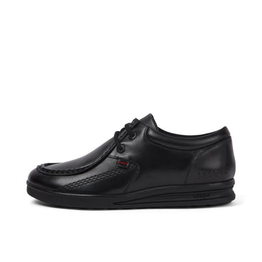 Left side view of Adult Mens Troiko Wall Leather Shoes Black