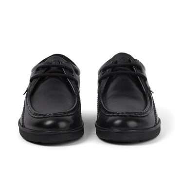Front view of Adult Mens Troiko Wall Leather Shoes Black