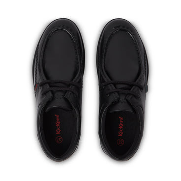 Detail view (Top view mapped) of Adult Mens Troiko Wall Leather Shoes Black