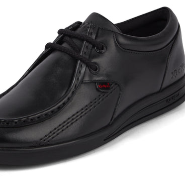 Detail view (close-up) of Adult Mens Troiko Wall Leather Shoes Black