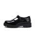 Left side view of Youth Womens Kori Tbar Patent Leather Black
