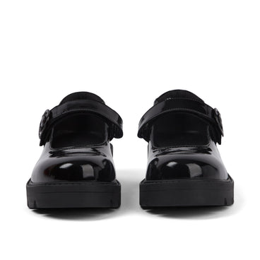 Front view of Youth Womens Kori Mj Doll Patent Leather Black