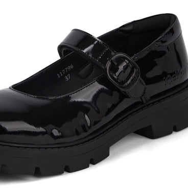 Detail view (close-up) of Youth Womens Kori Mj Doll Patent Leather Black