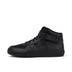 Left side view of Adult Mens Tovni Hi Mix Mesh Text Boots Black