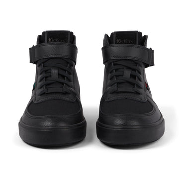 Front view of Adult Mens Tovni Hi Mix Mesh Text Boots Black