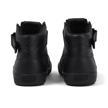 Back view of Adult Mens Tovni Hi Mix Mesh Text Boots Black