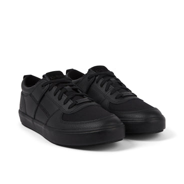 Front ¾ right of Adult Mens Tovni Lo Mix Mesh Text Shoes Black